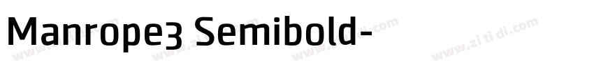 Manrope3 Semibold字体转换
